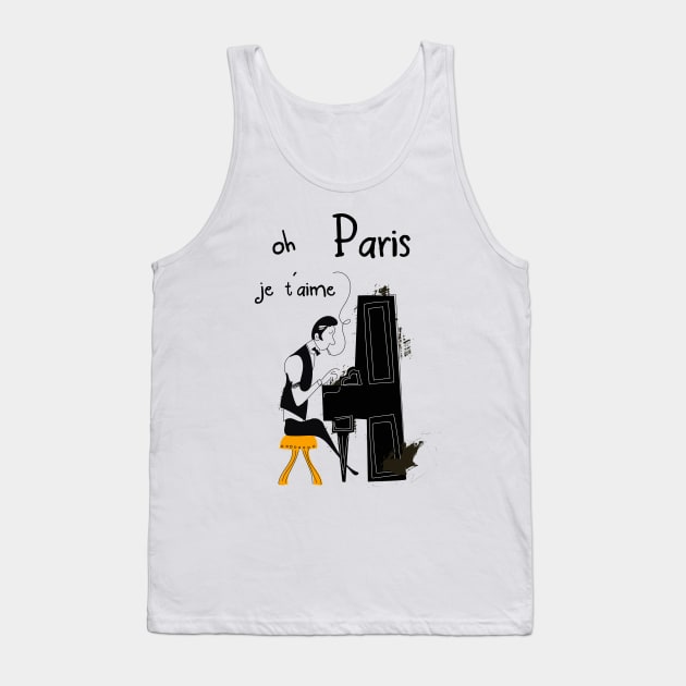 Oh Paris je t'aime Tank Top by nickemporium1
